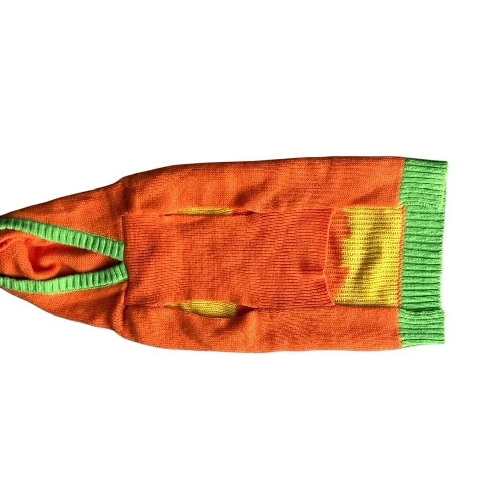 Halloween Pumpkin Hooded Dog Sweater Jack-o'-Lantern Costume